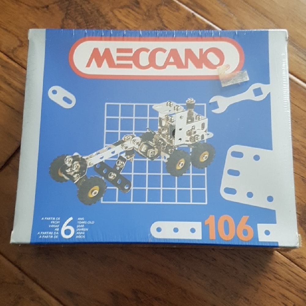 NWT Meccano Vintage Sealed Steel Model 106 Road Leveller Scraper Made in France